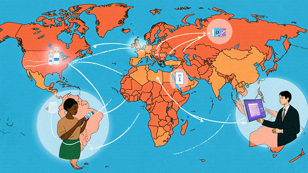 A global map showing HPV prevention tools reaching both wealthy and low-resource regions.