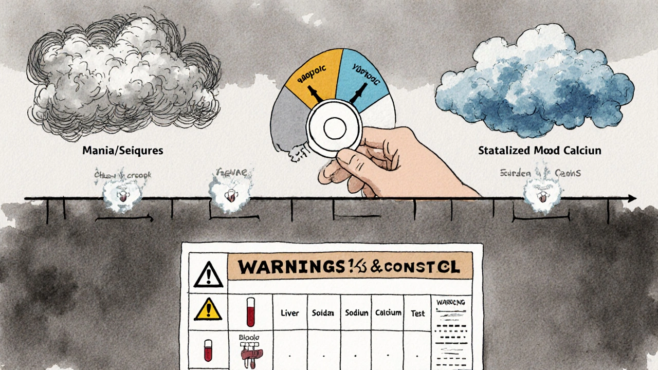 A timeline showing transition from chaos to calm with medical monitoring icons.