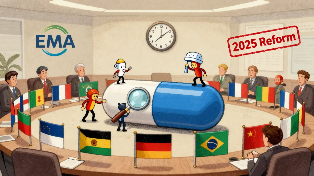 27 national regulators arguing over a generic pill, with Germany and France adding extra requirements.
