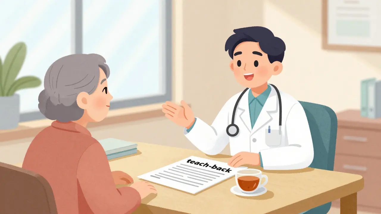 Doctor and senior patient having a clear, supportive conversation