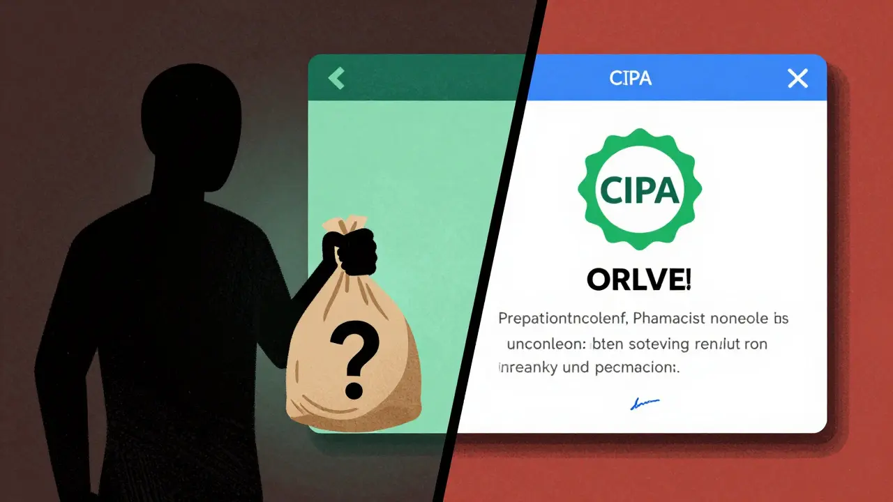 Comparison of safe verified pharmacies vs shady online sellers
